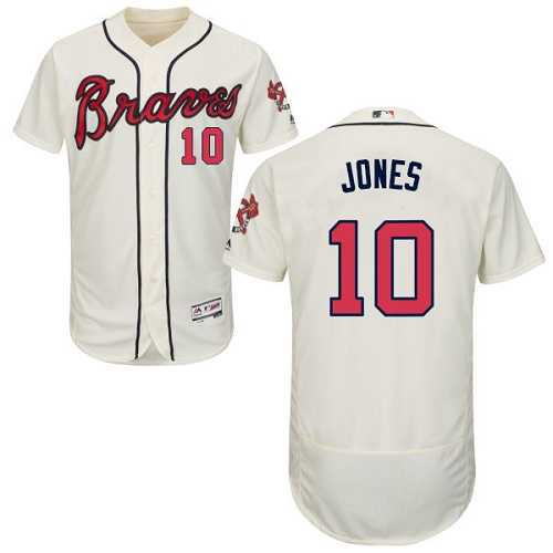 Atlanta Braves #10 Chipper Jones Cream Flexbase Collection Stitched Jersey JiaSu,We sell and wholesale Atlanta Braves #10 Chipper Jones Cream Flexbase Collection Stitched Jersey JiaSu on line form chian!